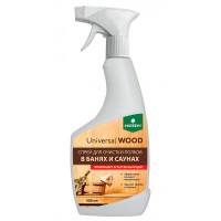 Universal Wood. Спрей для очистки полков в банях и саунах с активным хлором
